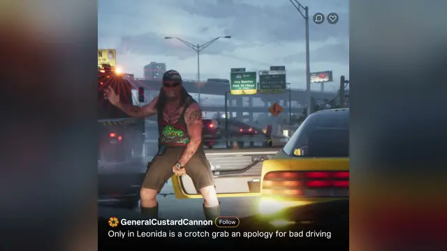 GTA 6 official screenshot — Trailer 1 · 0:51 — Crotch Grab Guy