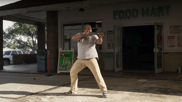 GTA 6 official screenshot — An Extended Look · 12:12 — FOOD MART