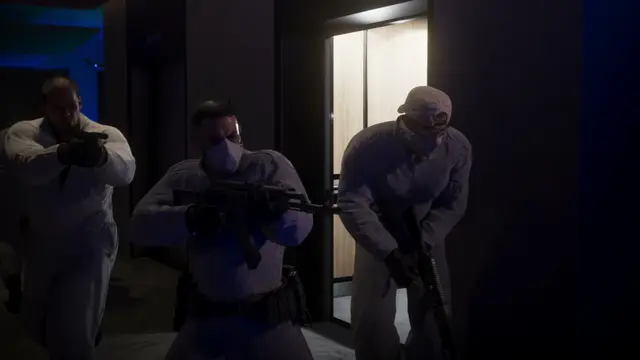 GTA 6 official screenshot — An Extended Look · 23:16 — Elevator entry
