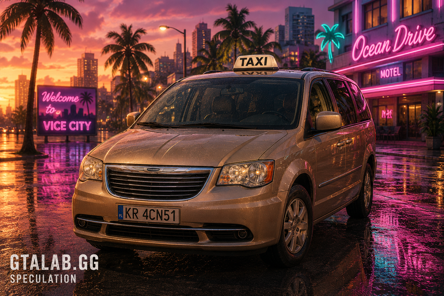 Chrysler Town & Country Taxi new - Vehicle image 1 of 2 in GTA 6